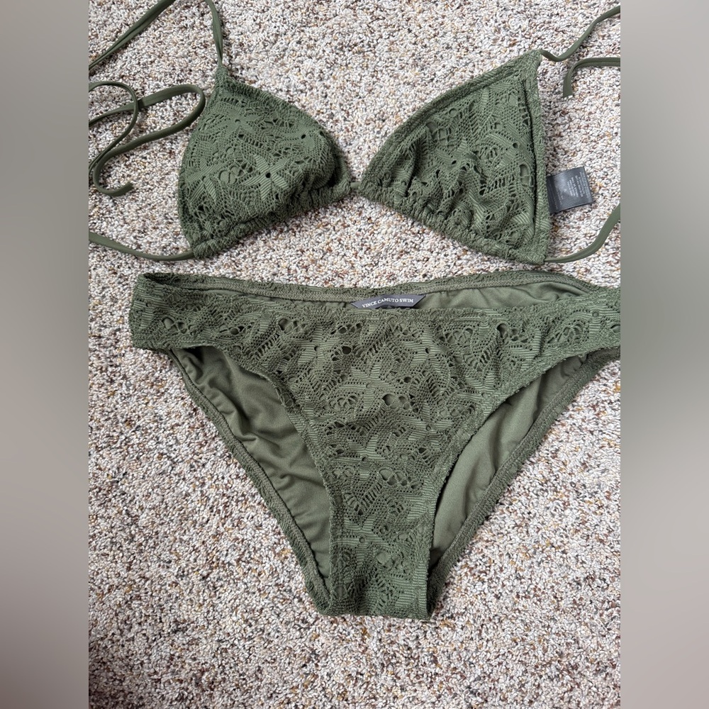 Vince Camuto Green Lace Bikini Set